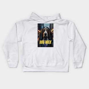 Dog Wick #1 with text Kids Hoodie